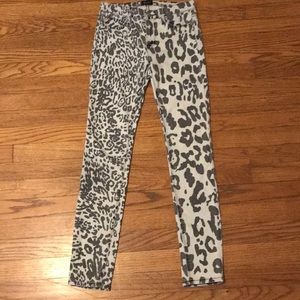 Hudson Women’s Skinny Jeans, Animal Print, Size 25